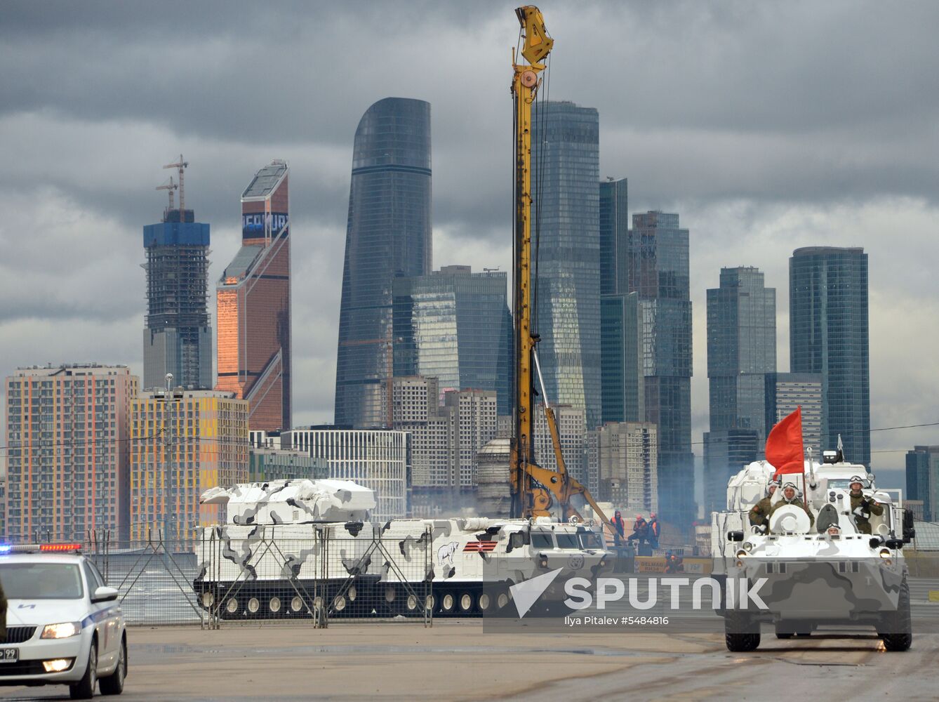 Victory Day parade rehearsal on Red Square