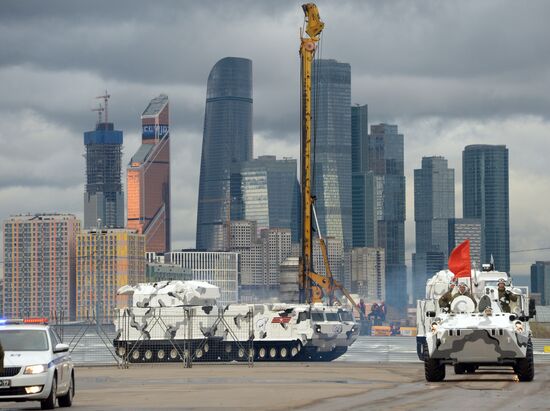 Victory Day parade rehearsal on Red Square