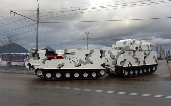 Victory Day parade rehearsal on Red Square