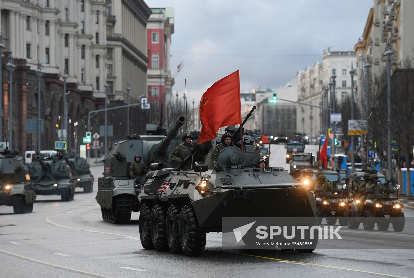 Victory Day parade rehearsal on Red Square