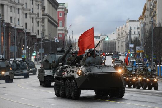 Victory Day parade rehearsal on Red Square