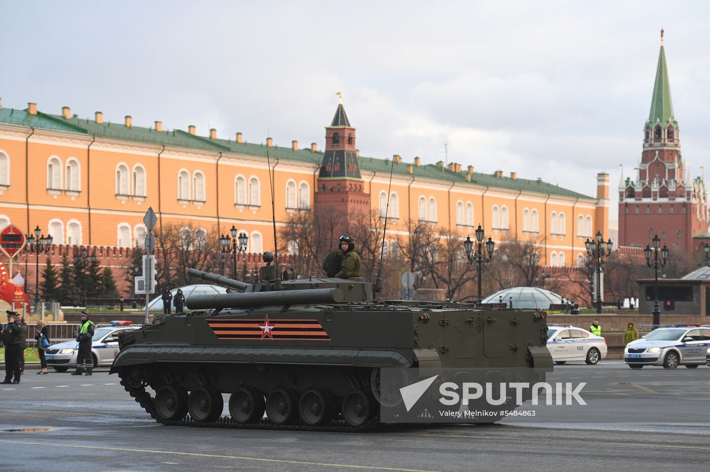Victory Day parade rehearsal on Red Square