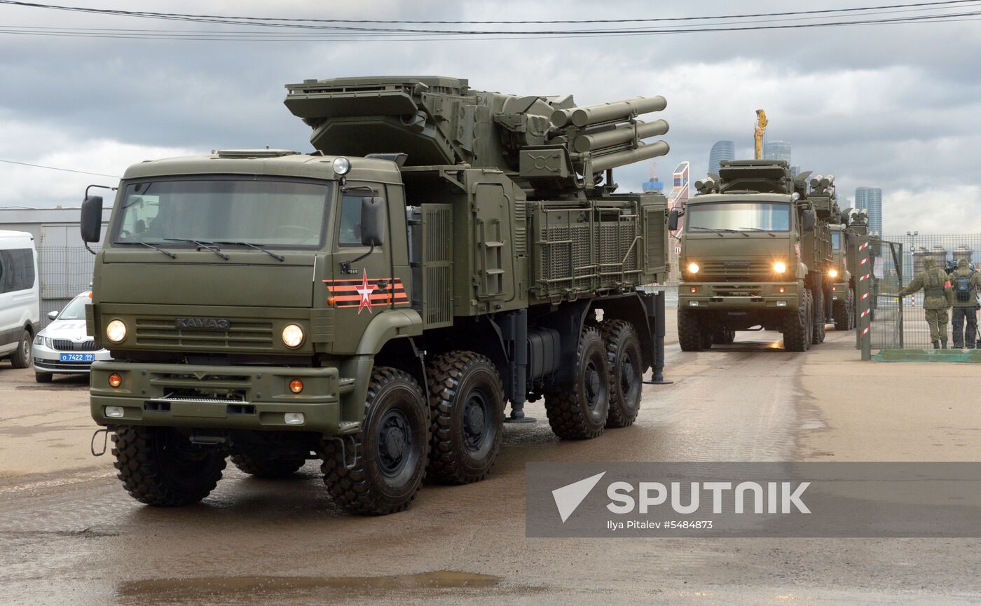 Victory Day parade rehearsal on Red Square