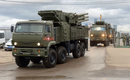 Victory Day parade rehearsal on Red Square
