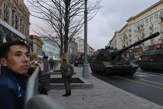 Victory Day parade rehearsal on Red Square