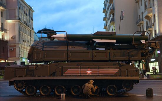 Victory Day parade rehearsal on Red Square