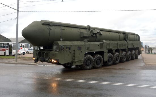 Victory Day parade rehearsal on Red Square