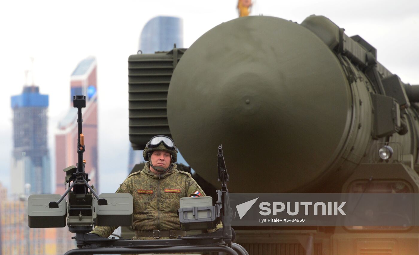 Victory Day parade rehearsal on Red Square