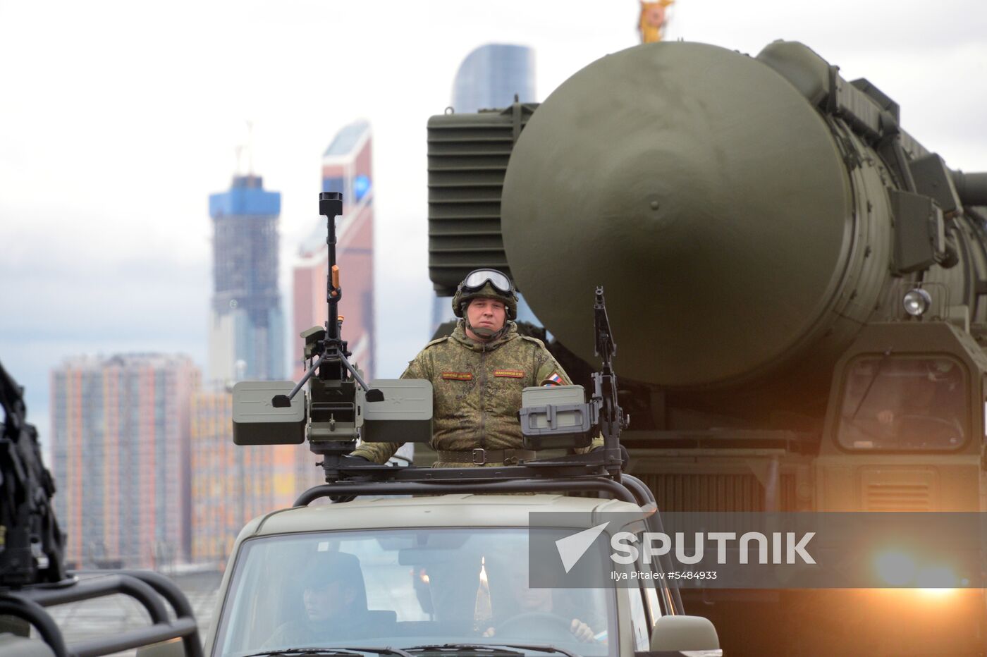 Victory Day parade rehearsal on Red Square