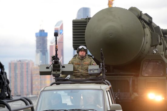 Victory Day parade rehearsal on Red Square