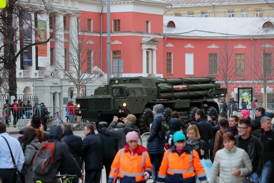 Victory Day parade rehearsal on Red Square