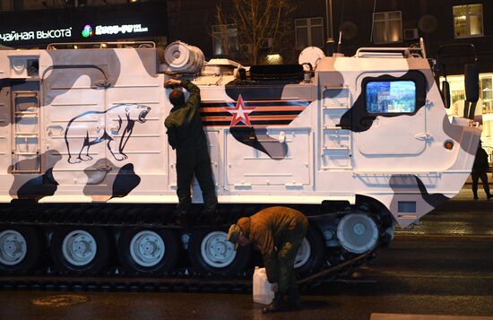 Victory Day parade rehearsal on Red Square