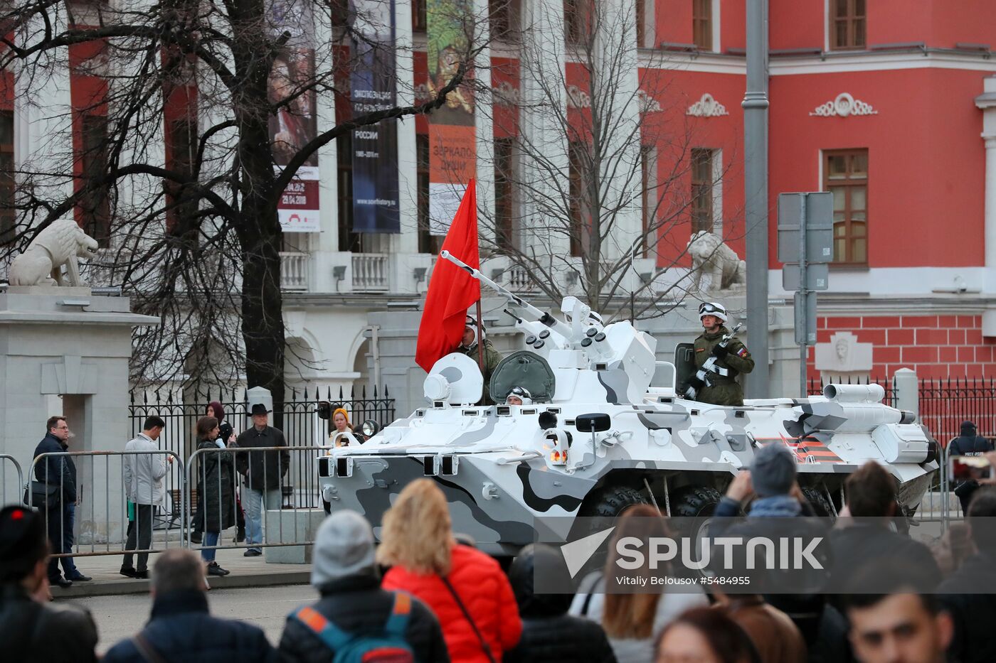 Victory Day parade rehearsal on Red Square