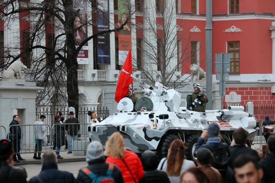 Victory Day parade rehearsal on Red Square