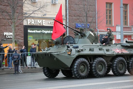 Victory Day parade rehearsal on Red Square