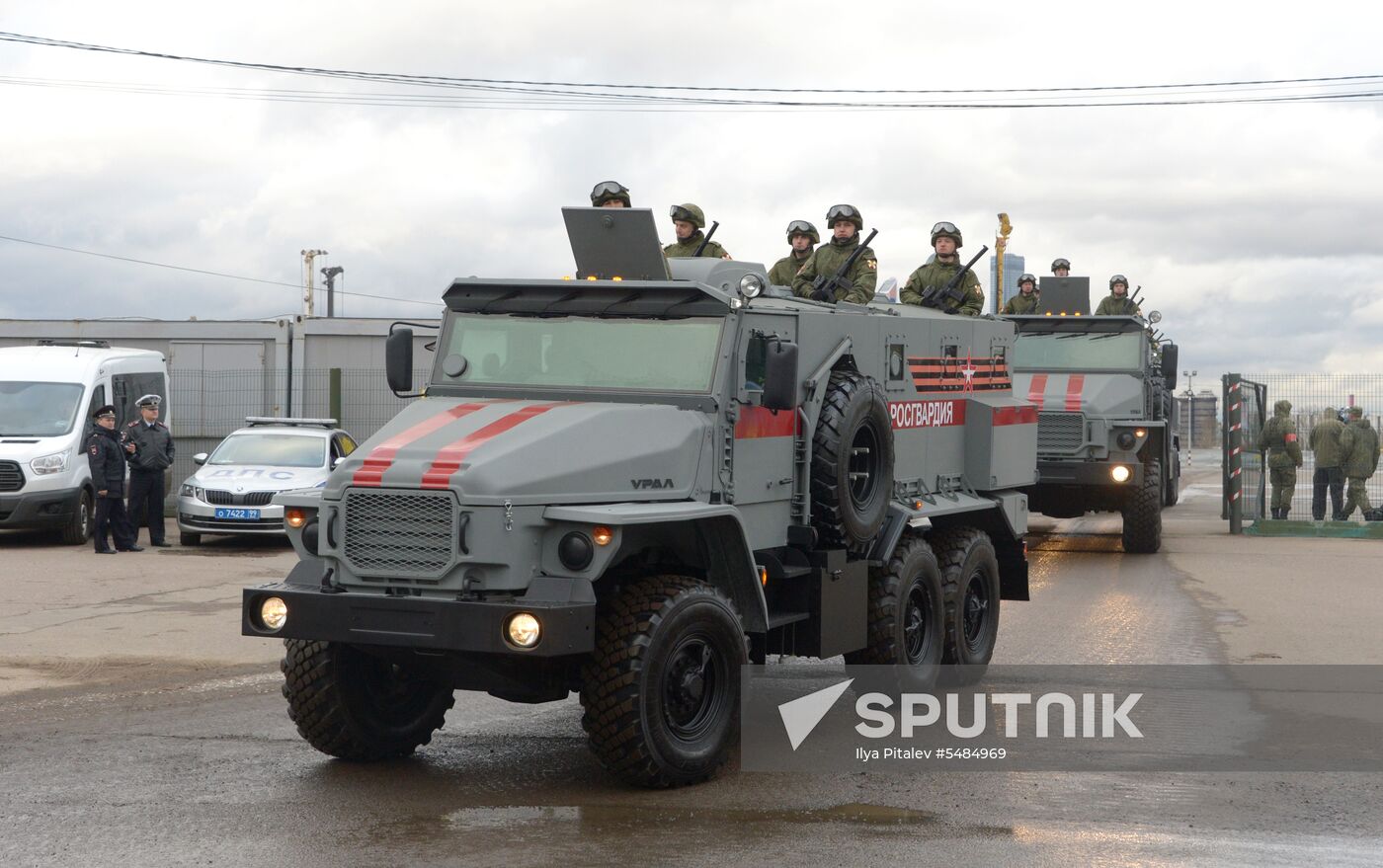 Victory Day parade rehearsal on Red Square