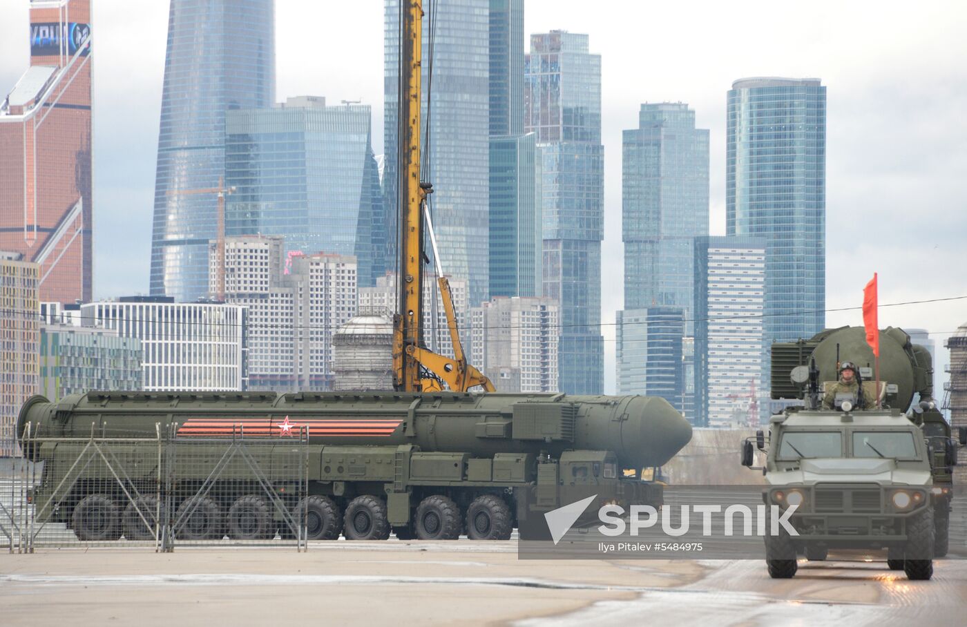 Victory Day parade rehearsal on Red Square