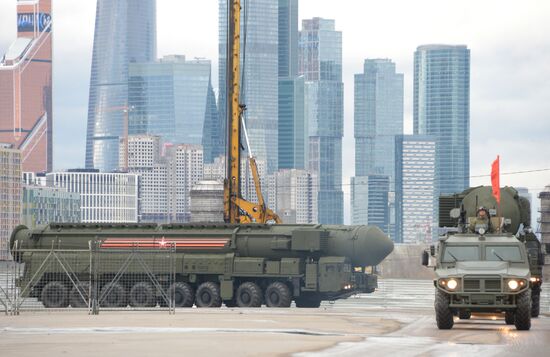 Victory Day parade rehearsal on Red Square