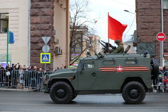 Victory Day parade rehearsal on Red Square