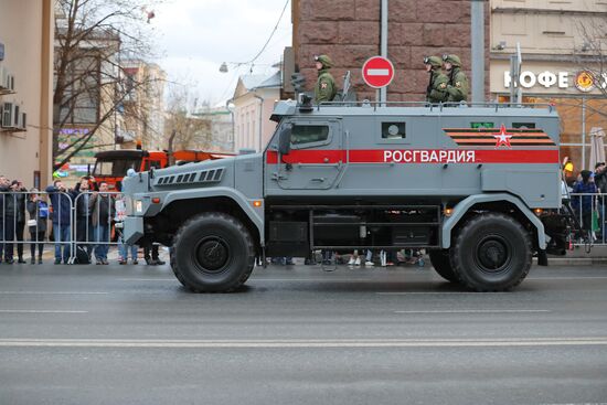 Victory Day parade rehearsal on Red Square