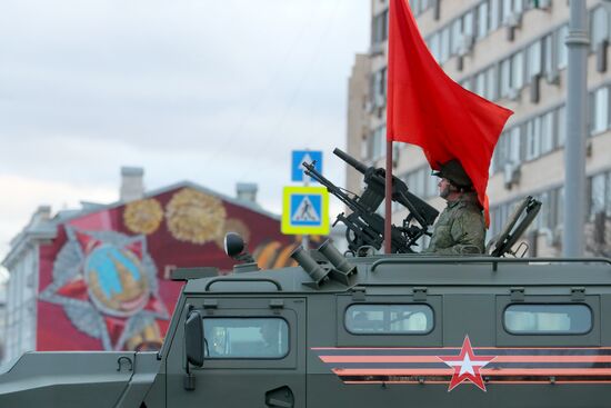 Victory Day parade rehearsal on Red Square