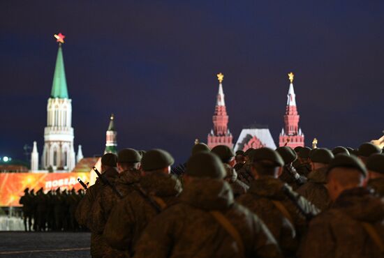 Victory Day parade rehearsal on Red Square