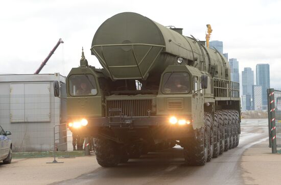 Victory Day parade rehearsal on Red Square