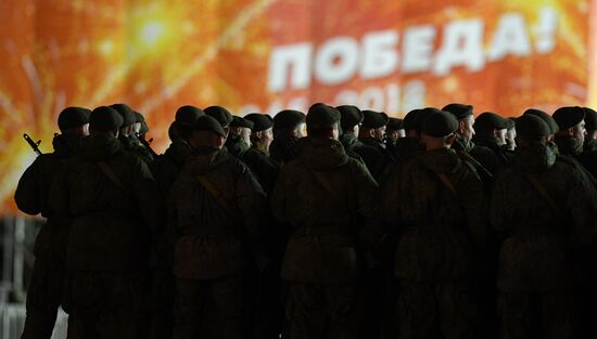 Victory Day parade rehearsal on Red Square