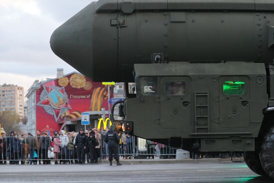 Victory Day parade rehearsal on Red Square