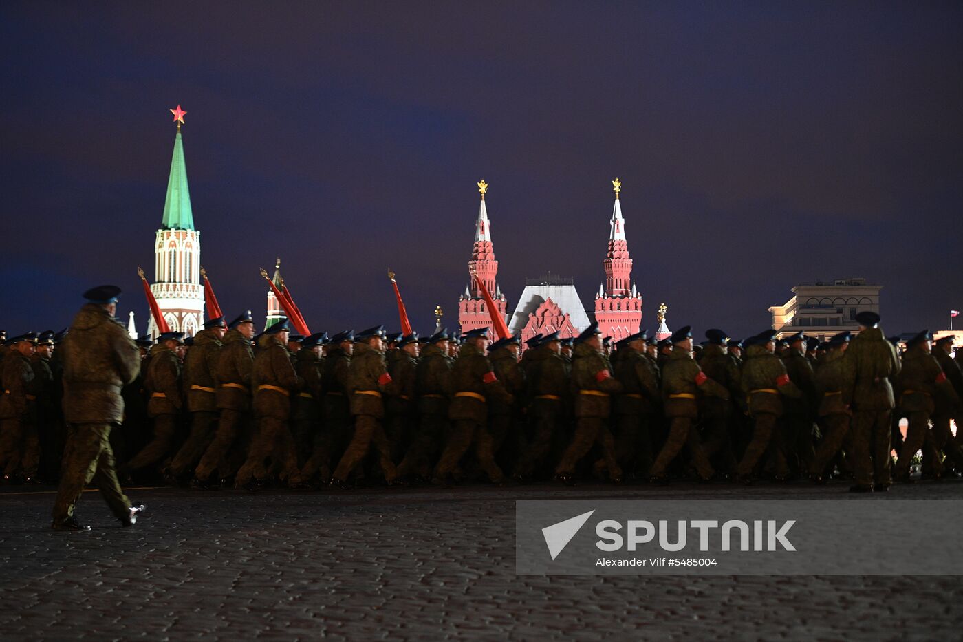 Victory Day parade rehearsal on Red Square