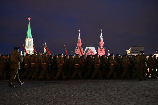 Victory Day parade rehearsal on Red Square