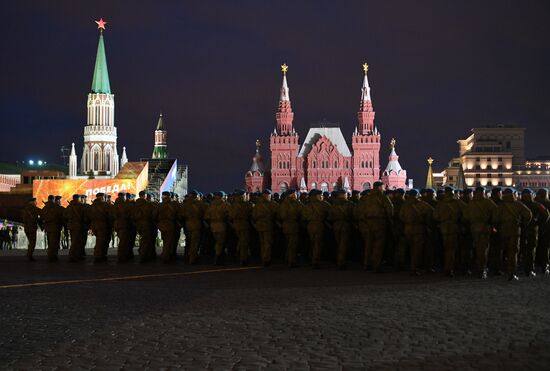 Victory Day parade rehearsal on Red Square