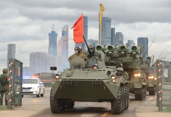 Victory Day parade rehearsal on Red Square