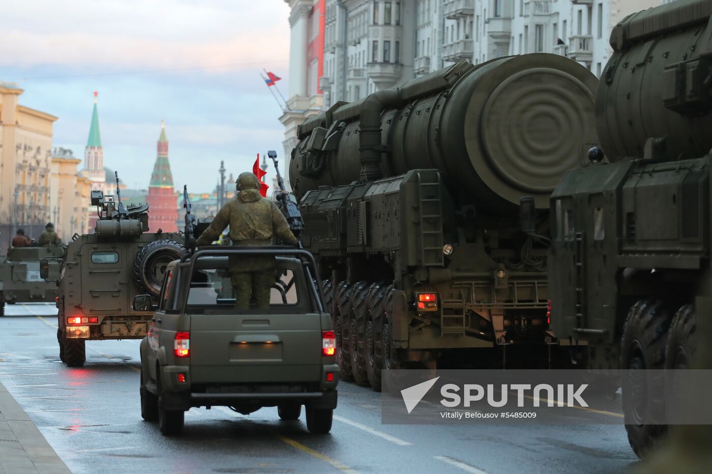 Victory Day parade rehearsal on Red Square