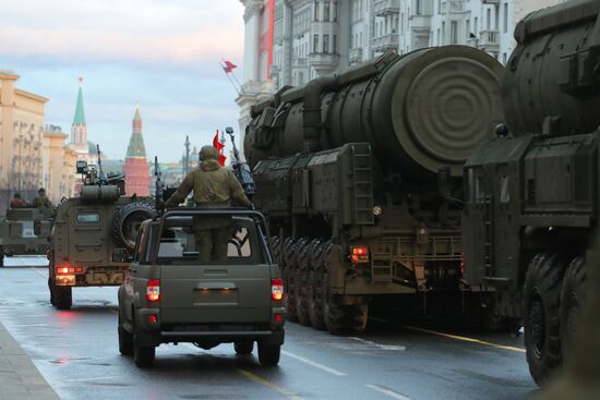Victory Day parade rehearsal on Red Square