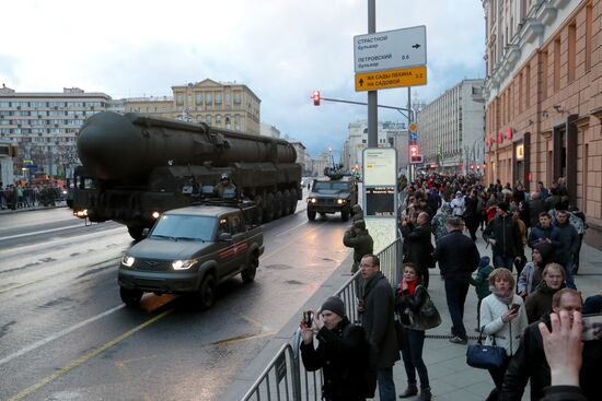 Victory Day parade rehearsal on Red Square