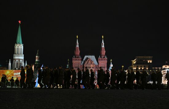 Victory Day parade rehearsal on Red Square