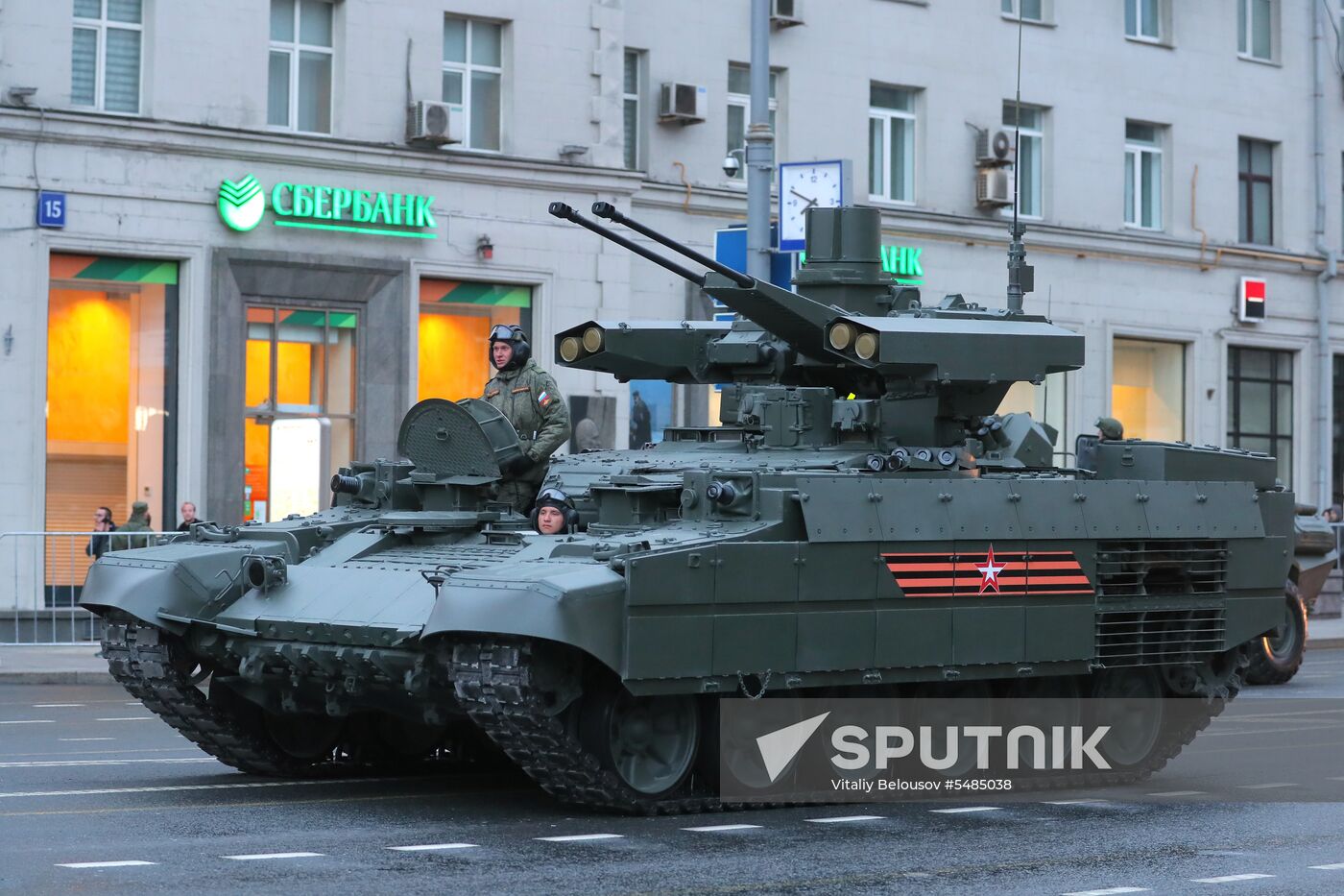 Victory Day parade rehearsal on Red Square