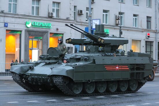 Victory Day parade rehearsal on Red Square
