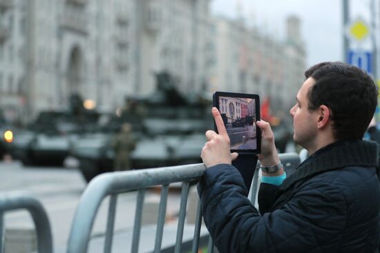 Victory Day parade rehearsal on Red Square