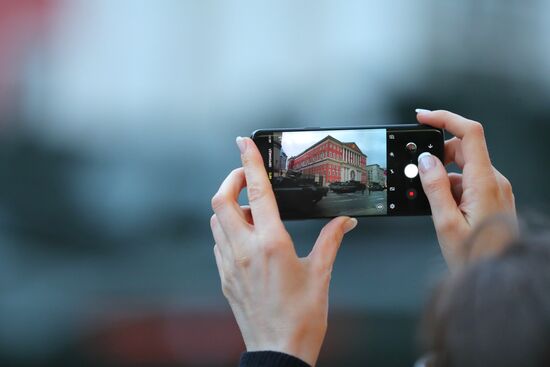 Victory Day parade rehearsal on Red Square