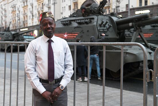 Victory Day parade rehearsal on Red Square