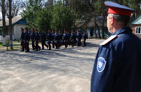 Training session of Cossack public order volunteers in Rostov Region