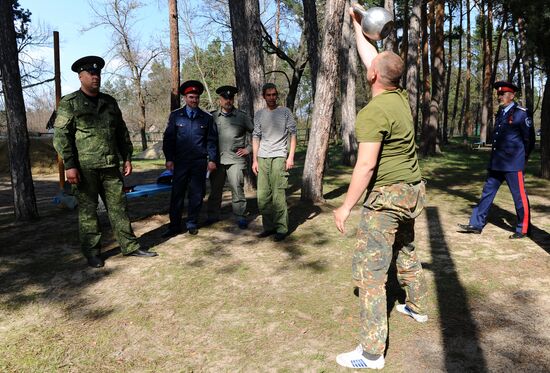 Training session of Cossack public order volunteers in Rostov Region