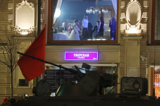 Victory Day parade rehearsal on Red Square