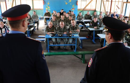 Training session of Cossack public order volunteers in Rostov Region