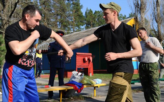Training session of Cossack public order volunteers in Rostov Region