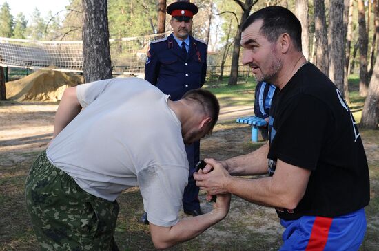 Training session of Cossack public order volunteers in Rostov Region