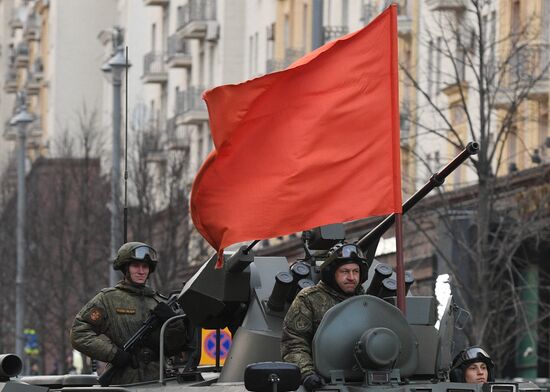 Victory Day parade rehearsal on Red Square