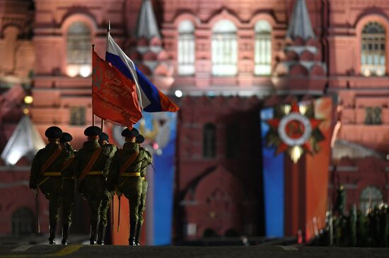 Victory Day parade rehearsal on Red Square